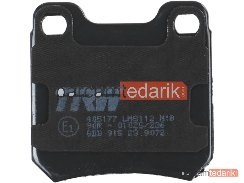 TRW GDB915 | Fren Balatası Arka Opel Omega A 1.8 N 86-88, 1.8 87-94, 1.8 S 86-94, 2.0 90-94, 2.0 İ 86-94, 3.0 87-94, 3.0 24V 89-94, 2.3 D 86-94, 2.3 TD INTERC. 88-94, Senator B 2.5-2.6 İ 90-93, 3.0 87-93, 3.0 İ CAT 88-93, 3.0 24V 89-93, Vectra B 1.6-1.8 İ 16V 95-02, 2.0 İ 95-02, 2.0 İ 16V 95-00
