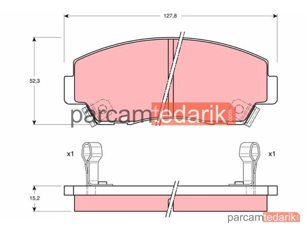 GDB977 | Fren Balatası Ön Mazda B Serisi 2.2 91-96, 2.6 89-91, 2.6 12V 4WD 90-99