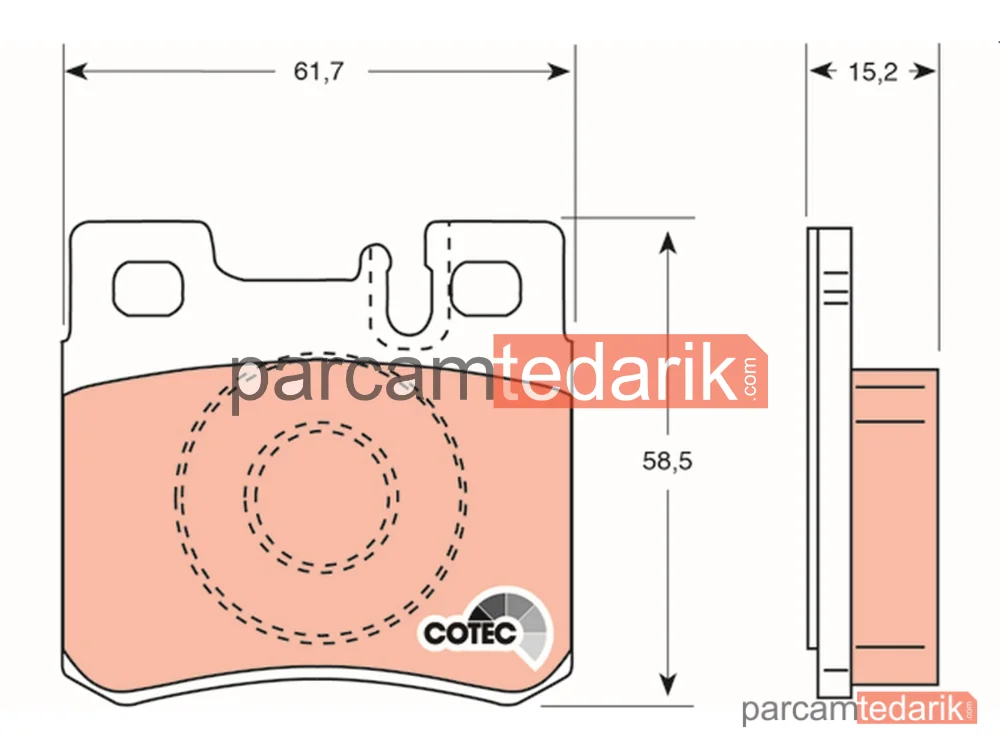 GDB987 | Fren Balatası Arka Mercedes-Benz E Serisi E 320-420 93-95, E 60 AMG 94-95