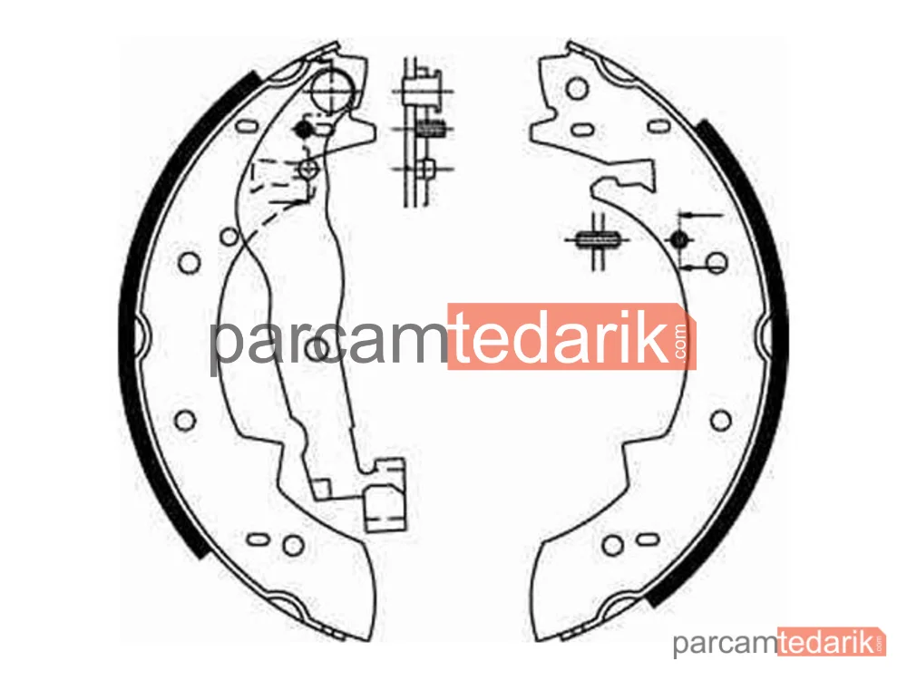 TRW GS6190 | Fren Balatası Pabuçlu Arka Peugeot 305 I 1.5 80-82, 1.5 D 77-82