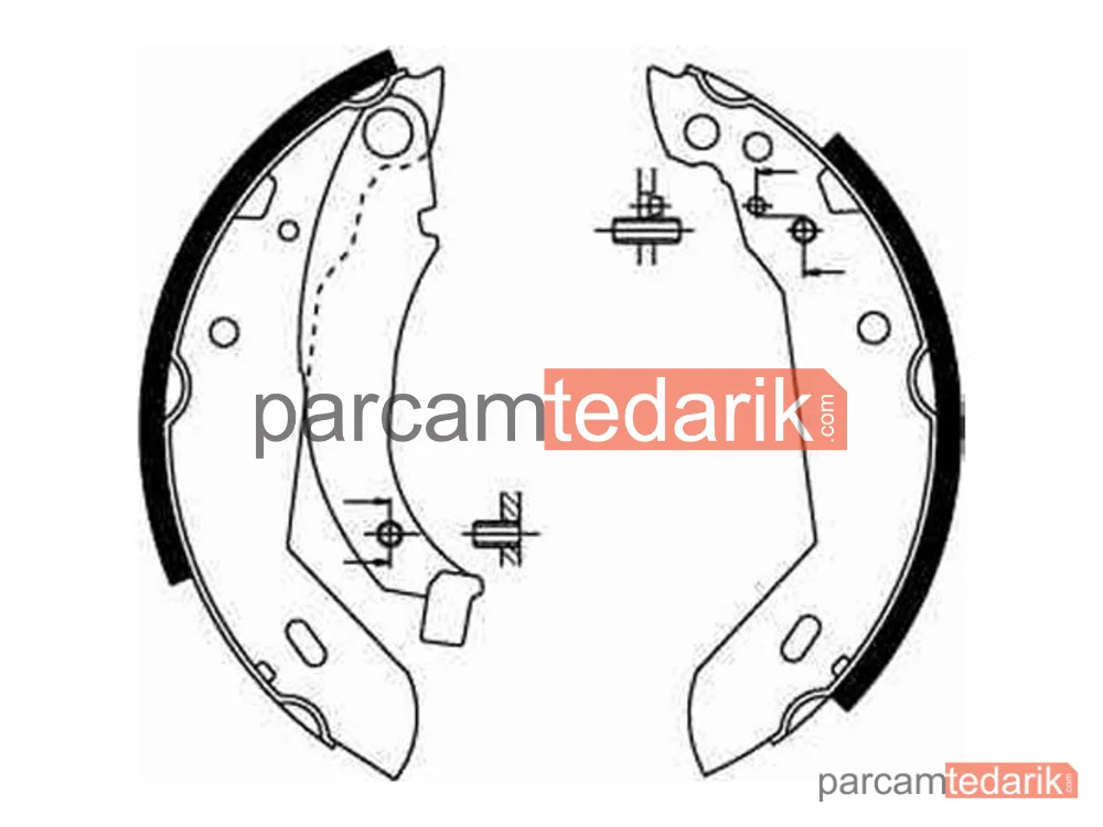 TRW GS8158 | Fren Balatası Pabuçlu Arka Peugeot 205 I 1.6 GTİ 83-87, 205 II 1.4 87-89, 1.6 87-98, 1.6 GTİ 87-89, 1.9 GTİ 87-98, 309 I 1.1-1.3 85-89, 1.4 88-89, 1.9 D 85-89, 309 II 1.4-1.6-1.9 89-93, 1.8-1.9 D 89-93