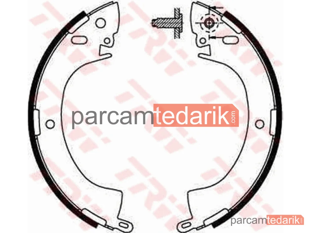 GS8185 | Fren Balatası Pabuçlu Arka Mitsubishi L 200 2.0 4WD 86-96, 2.0 86-96, 2.6 4WD 89-95, 2.5 D 86-96, 2.5 TD 4WD 92-96