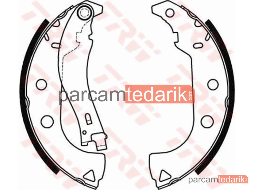 GS8484 | Fren Balatası Pabuçlu Arka Fiat Palio 1.6 16V 96-02, 1.3 JTD Multijet 03-12, 1.7 TD 01=>, Albea 1.2 01-12, 1.6 00-12