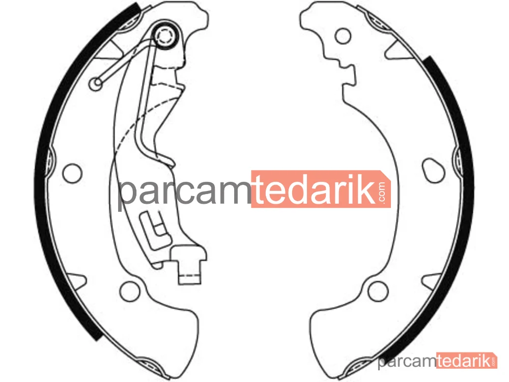 TRW GS8488 | Fren Balatası Pabuçlu Arka Fiat Idea 1.2-1.4 16V 04=>, 1.4 03=>, 1.3 D Multijet 04=>, 1.4 LPG 04=>