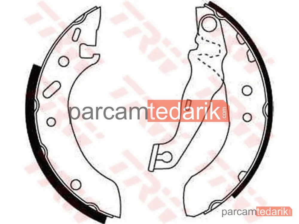 GS8611 | Fren Balatası Pabuçlu Arka Ford Fiesta IV 1.0 İ 96-02, 1.25 İ 16V 95-02, 1.3 İ 95-02, 1.8 D 95-00, 1.8 Dİ 00-02, KA 1.0 İ 99-08, 1.3 İ 96-08