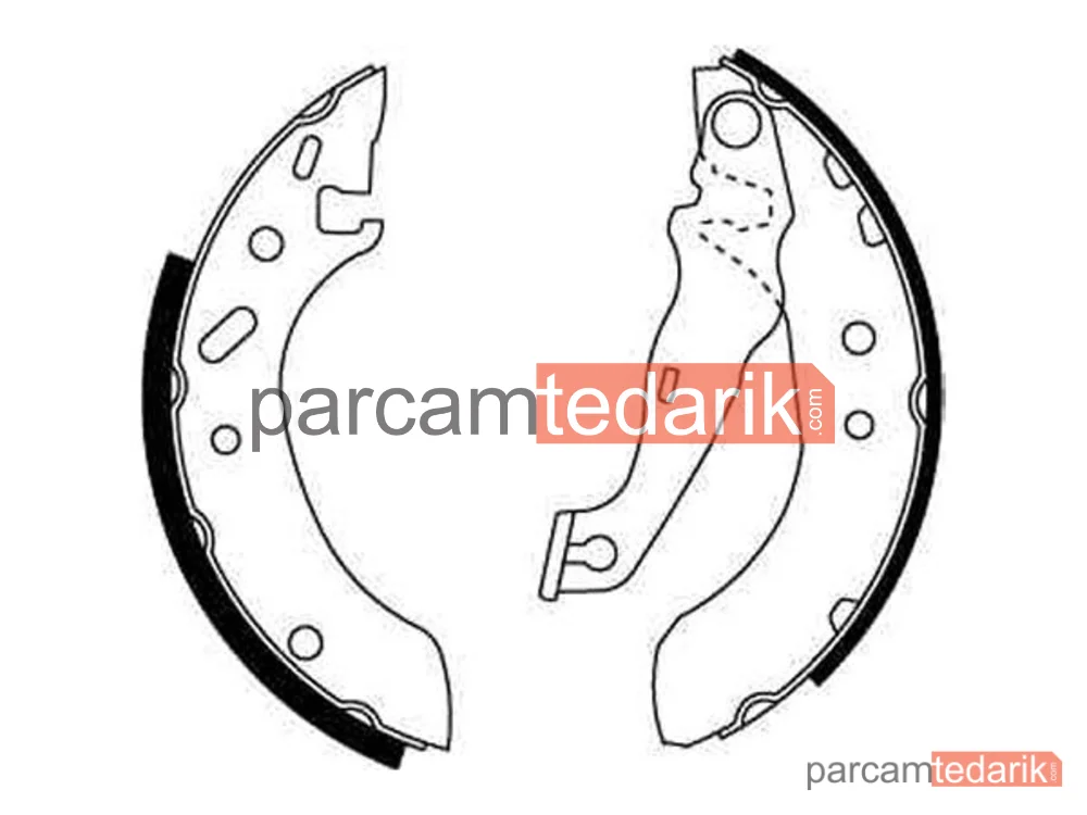 TRW GS8611 | Fren Balatası Pabuçlu Arka Ford Fiesta IV 1.0 İ 96-02, 1.25 İ 16V 95-02, 1.3 İ 95-02, 1.8 D 95-00, 1.8 Dİ 00-02, KA 1.0 İ 99-08, 1.3 İ 96-08