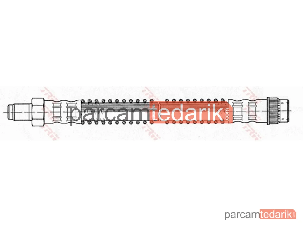 TRW PHB105 | Fren Hortumu Ön Sağ-Sol Citroen AX 10 E 86-88, 10 86-98, 11 86-97, 11 CAT 88-89, 14 86-91, 14 D 88-97, 15 D 94-97
