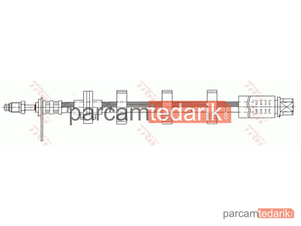 TRW PHB367 | Fren Hortumu Ön Sol Peugeot 406 1.6 95-04, 1.8 16V 95-04, 1.8 96-04, 2.0 16V 99-04, 2.0 T 96-04, 3.0 V6 00-04, 1.9 D 96-04, 1.9 TD 95-04