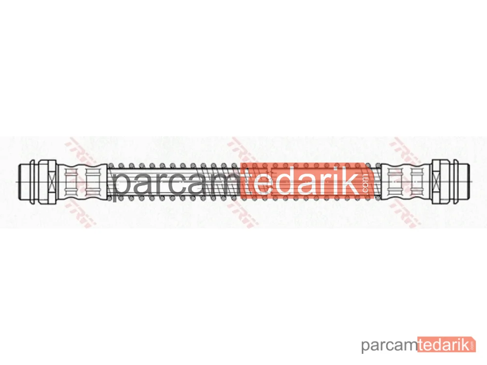 TRW PHD493 | Fren Hortumu Arka Sağ-Sol Volkswagen Touareg 4.2 V8 FSİ 06-10, 6.0 W12 04-10, 5.0 V10 TDİ 02-10, 5.0 R50 TDİ 07-10