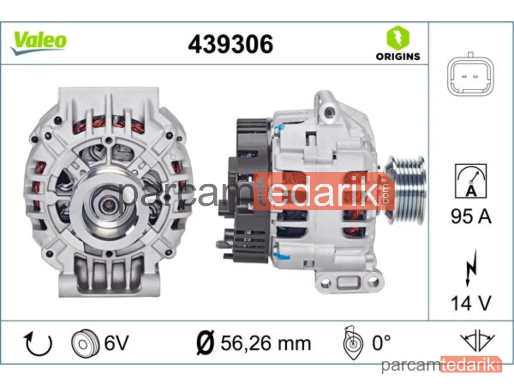 VALEO 439306 | Alternatör — Dacia Logan, Dacia Logan MCV, Dacia Sandero