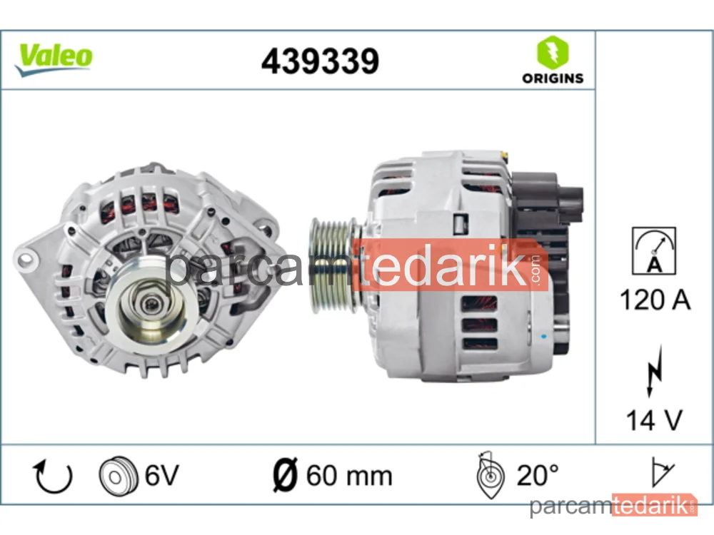 439339 | Alternatör — Fiat Ducato, Peugeot Boxer, Citroen Jumper II