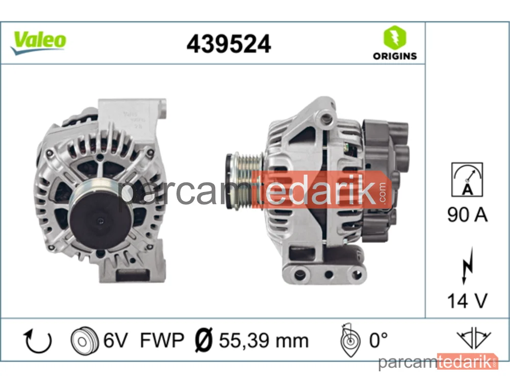 439524 | Alternatör — Fiat Panda, Opel Astra H, Fiat Doblo Cargo