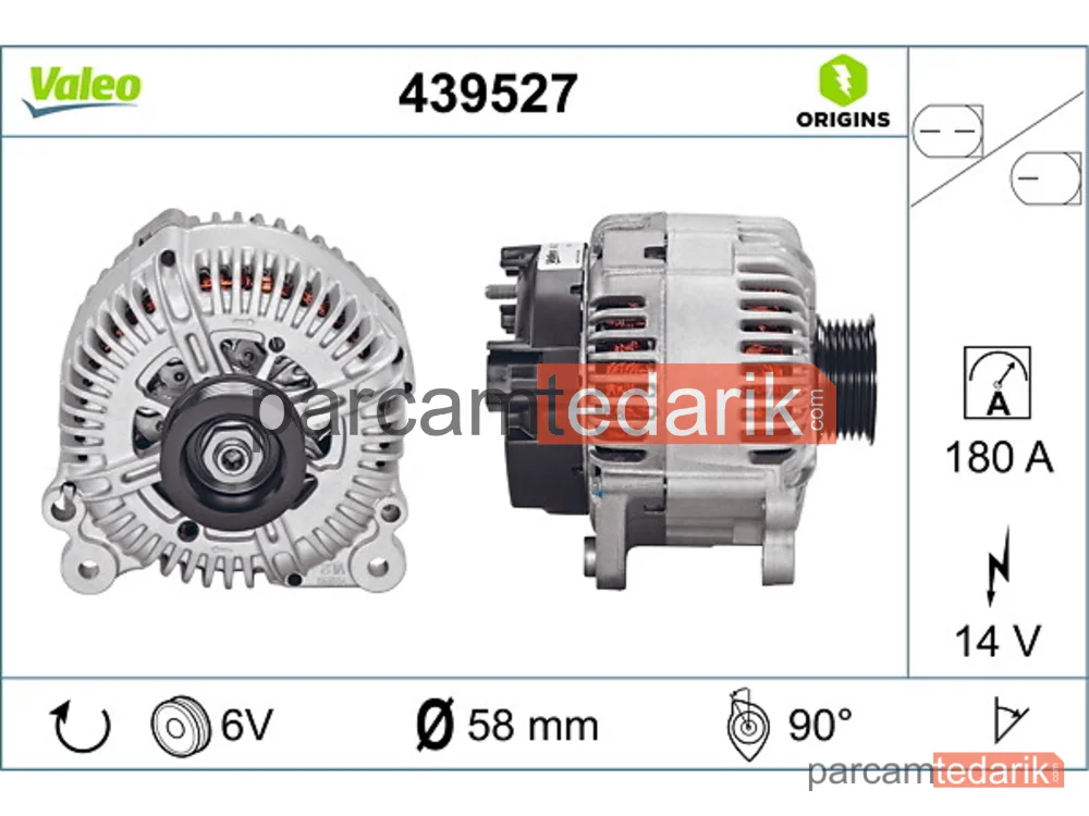 439527 | Alternatör — Audi Q7, Audi A6 C6, VW Multivan T6