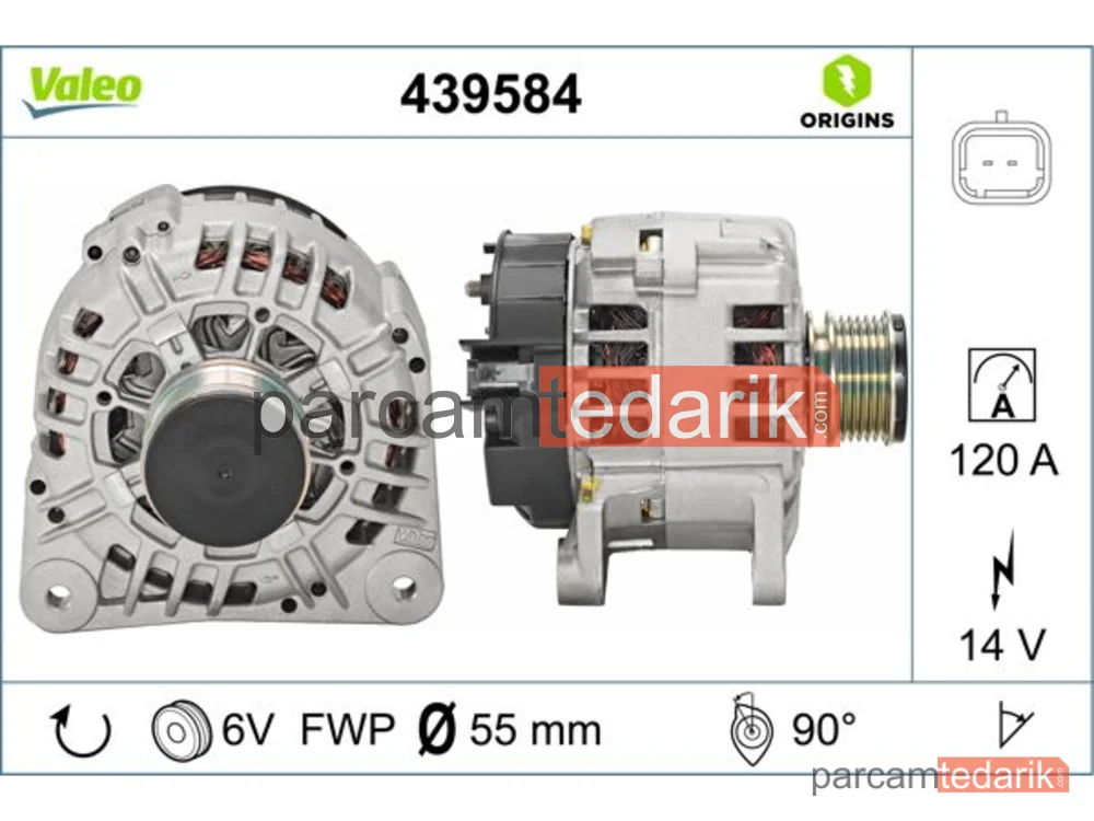 439584 | Alternatör — Dacia Duster, Dacia Lodgy, Renault Kangoo Express