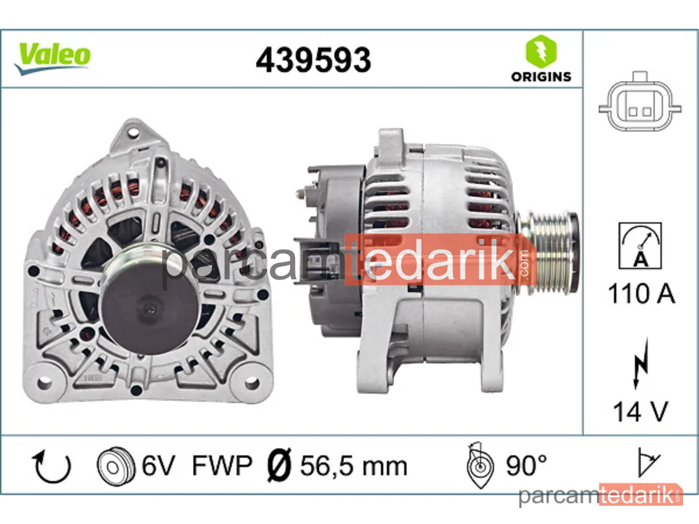 439593 | Alternatör — Renault Clio III, Renault Megane II, Renault Clio III Grandtour
