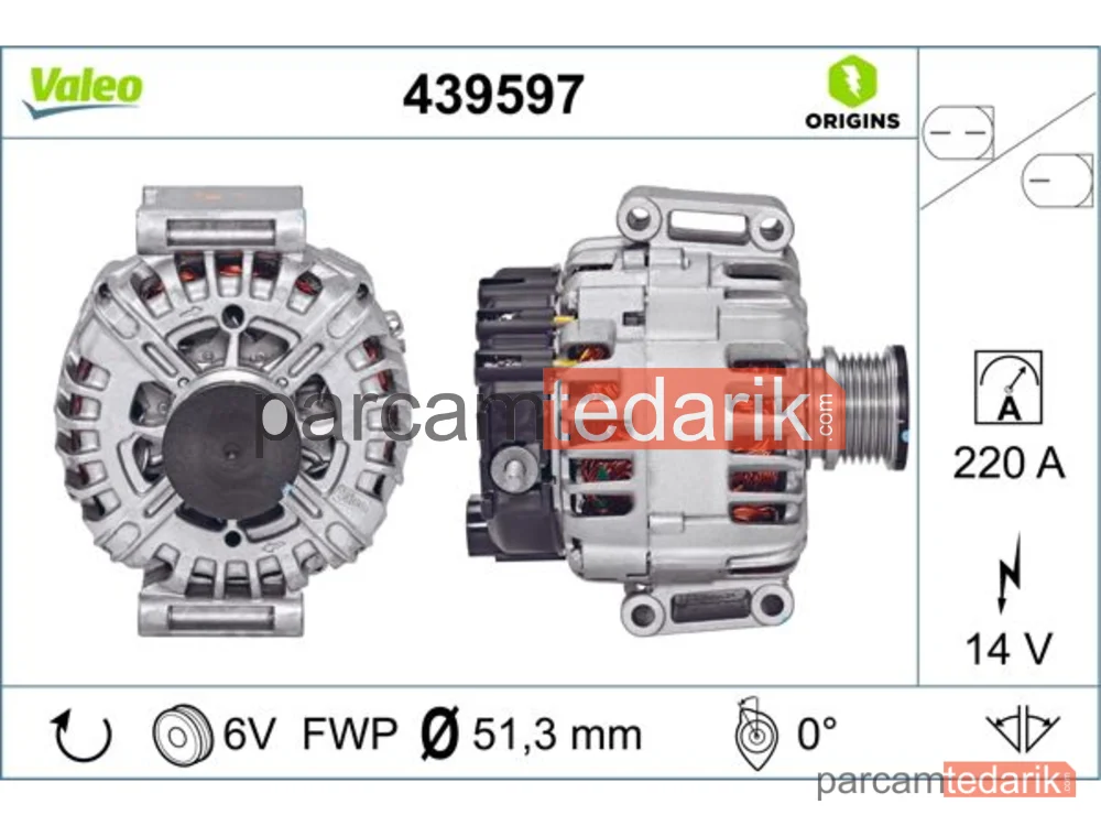 439597 | Alternatör — Mercedes-Benz Sprinter 5-t, Mercedes-Benz Sprinter 3,5-t