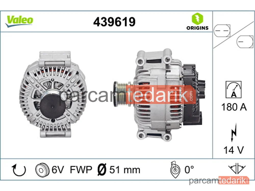 439619 | Alternatör — Mercedes-Benz Vito / Mixto, Mercedes-Benz Vito, Mercedes-Benz Viano