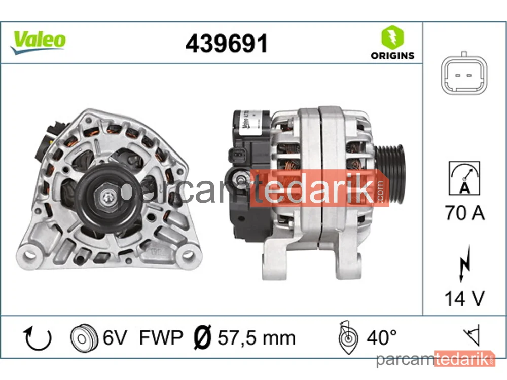439691 | Alternatör — Peugeot 206, Citroen Berlingo / Berlingo First
