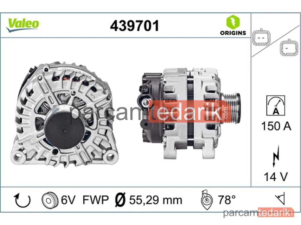 439701 | Alternatör — Citroen Berlingo, Citroen C4 II, Citroen Jumpy II
