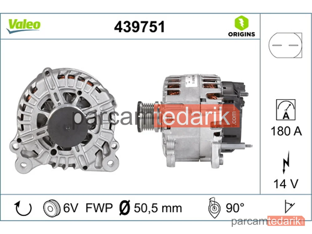 439751 | Alternatör — VW Passat B6 Variant, VW Passat B6, VW Transporter T5