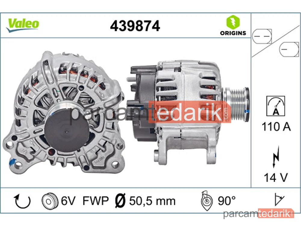 439874 | Alternatör — Seat Leon ST, VW Golf VII Variant, VW Tiguan