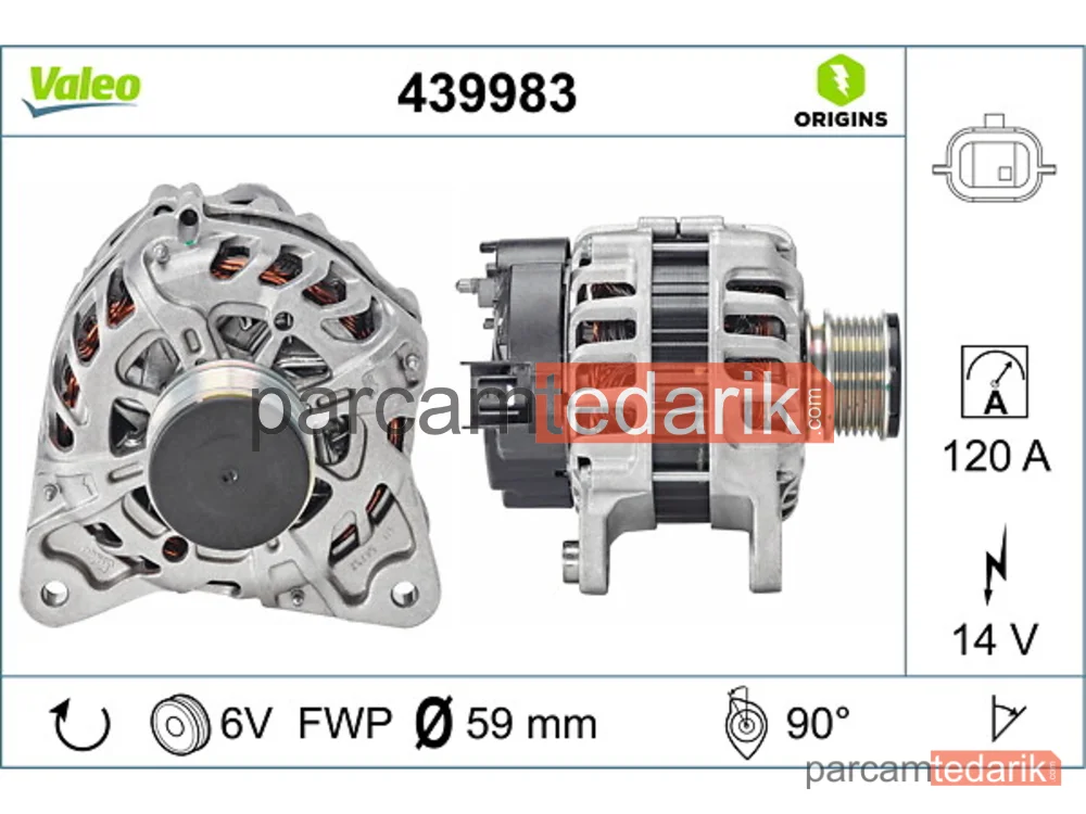 439983 | Alternatör — Renault Clio IV, Dacia Lodgy, Dacia Duster