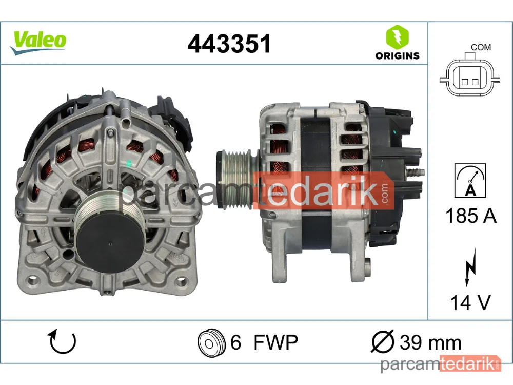 Alternatör — Dacia Duster, Dacia Logan II, Dacia Logan Mcv II - 443351