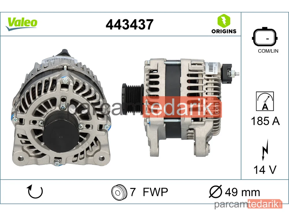 VALEO 443437 | Alternatör — Mercedes-Benz Marco Polo Camper, Mercedes-Benz Vito Mixto, Mercedes-Benz Vito Panelvan/Van