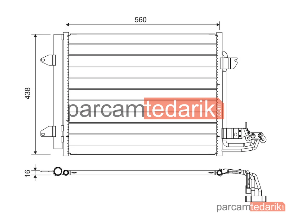 817806 | Klima Kondenseri — VW Touran, VW Caddy III Mpv, VW Touran