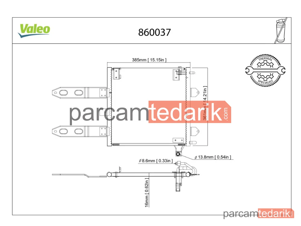 860037 | Klima Kondenseri — VW Lupo I, Seat Arosa, VW Polo
