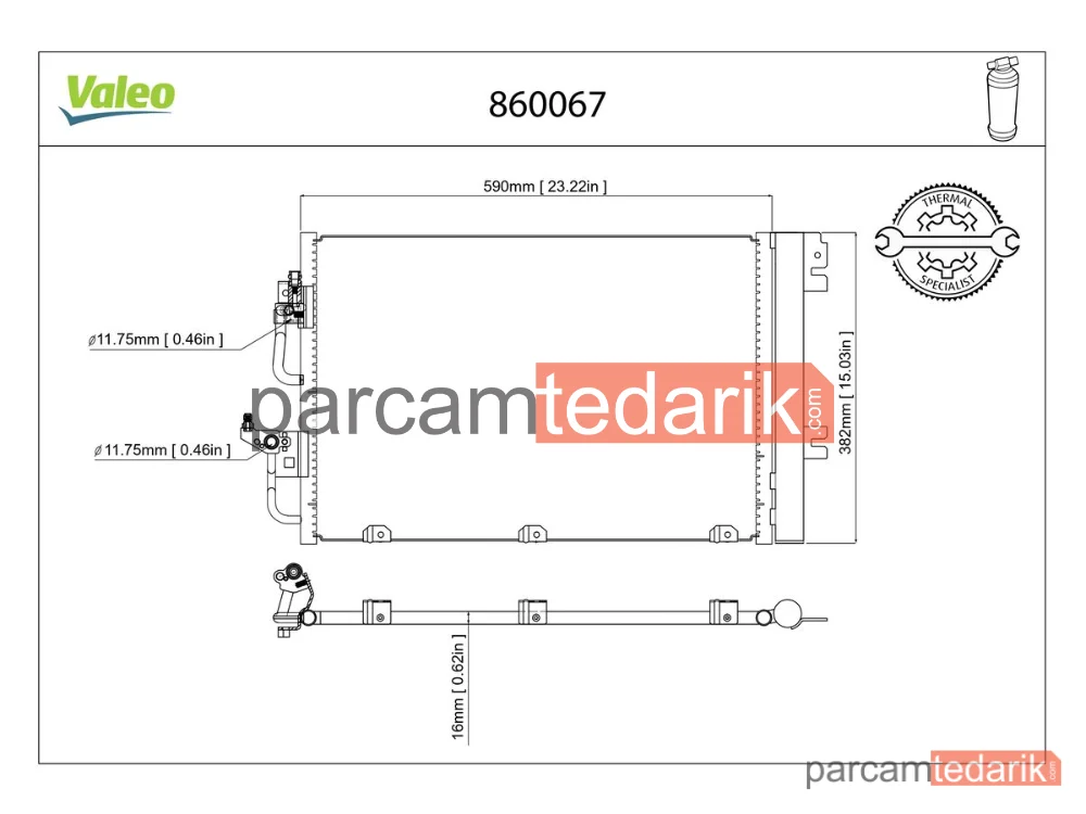 860067 | Klima Kondenseri — Opel Astra H GTC, Opel Astra H, Opel Astra H Twintop