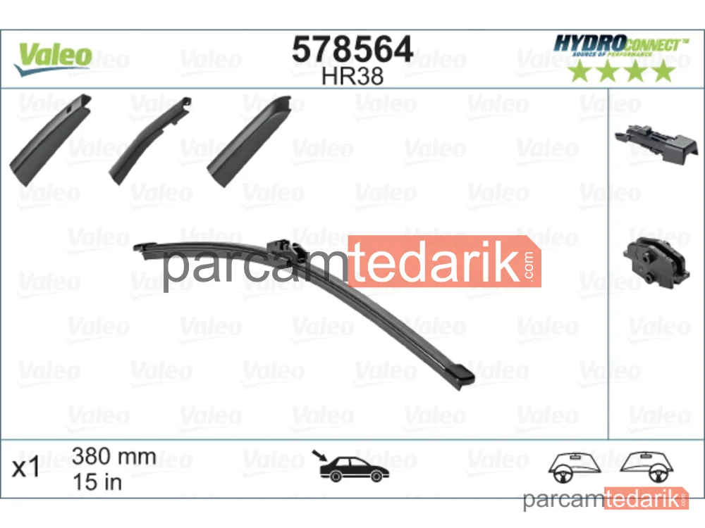 578564 | Silecek Süpürgesi (380 mm) — Audi A4 B9, VW Tiguan, Audi Q5