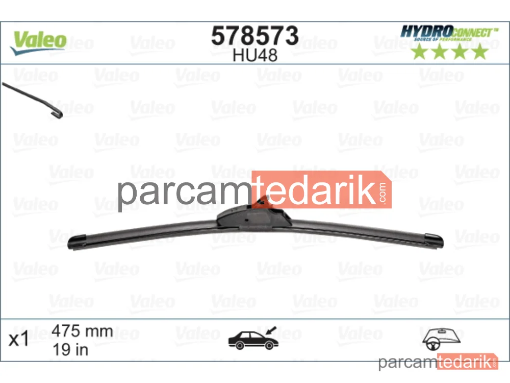 578573 | Silecek Süpürgesi — Opel Omega A, Citroen Xantia, VW Bora I