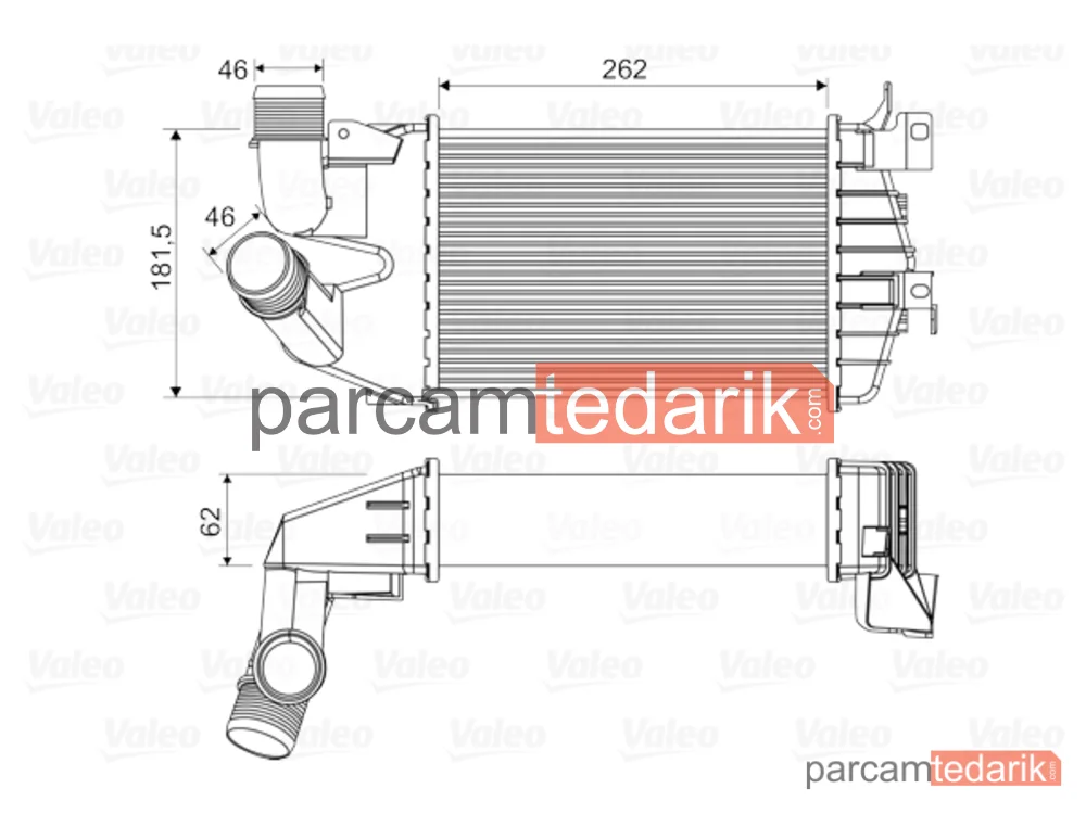 818556 | Turbo Radyatörü — Opel Astra H, Opel Astra H Kombi, Opel Astra H GTC