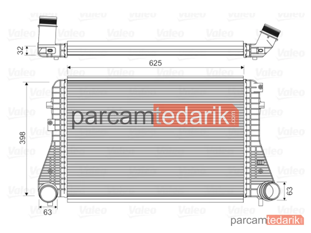 818674 | Turbo Radyatörü — VW Caddy III, VW Jetta IV, VW Caddy III Mpv