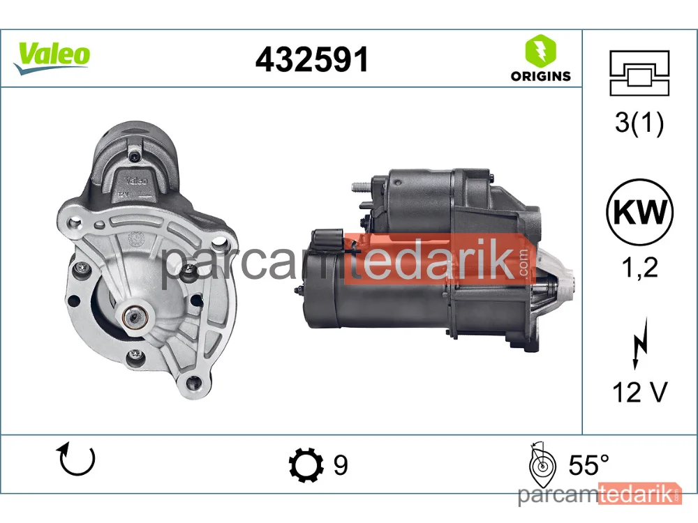 432591 | Marş Motoru — Citroen Saxo, Peugeot 205 II, Peugeot 106 II