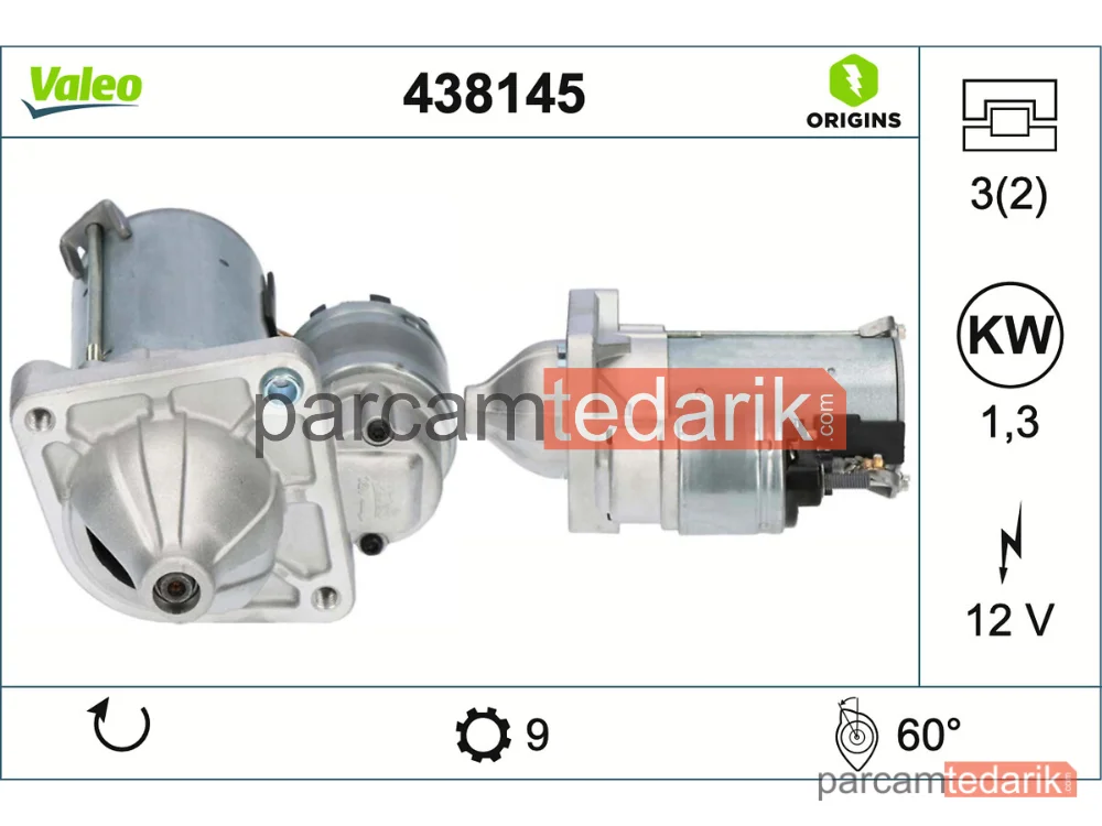 VALEO 438145 | Marş Motoru — Fiat Albea, Fiat Brava, Fiat Bravo I