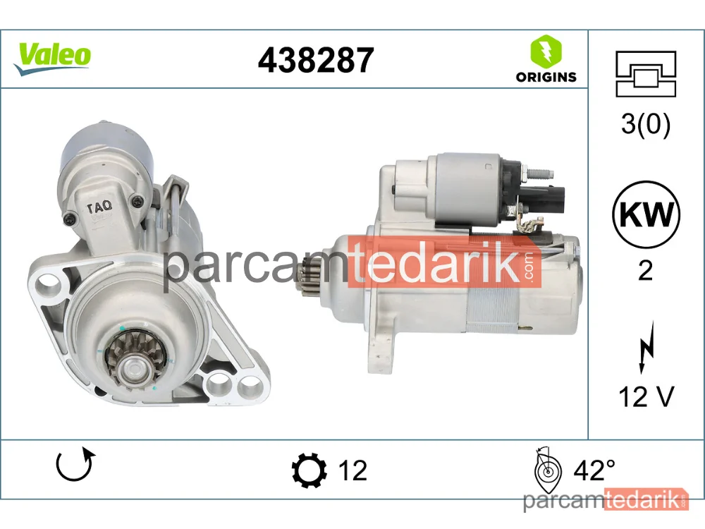 438287 | Marş Motoru — VW Golf VII Variant, VW Transporter T6 / Caravelle T6, VW Transporter T6