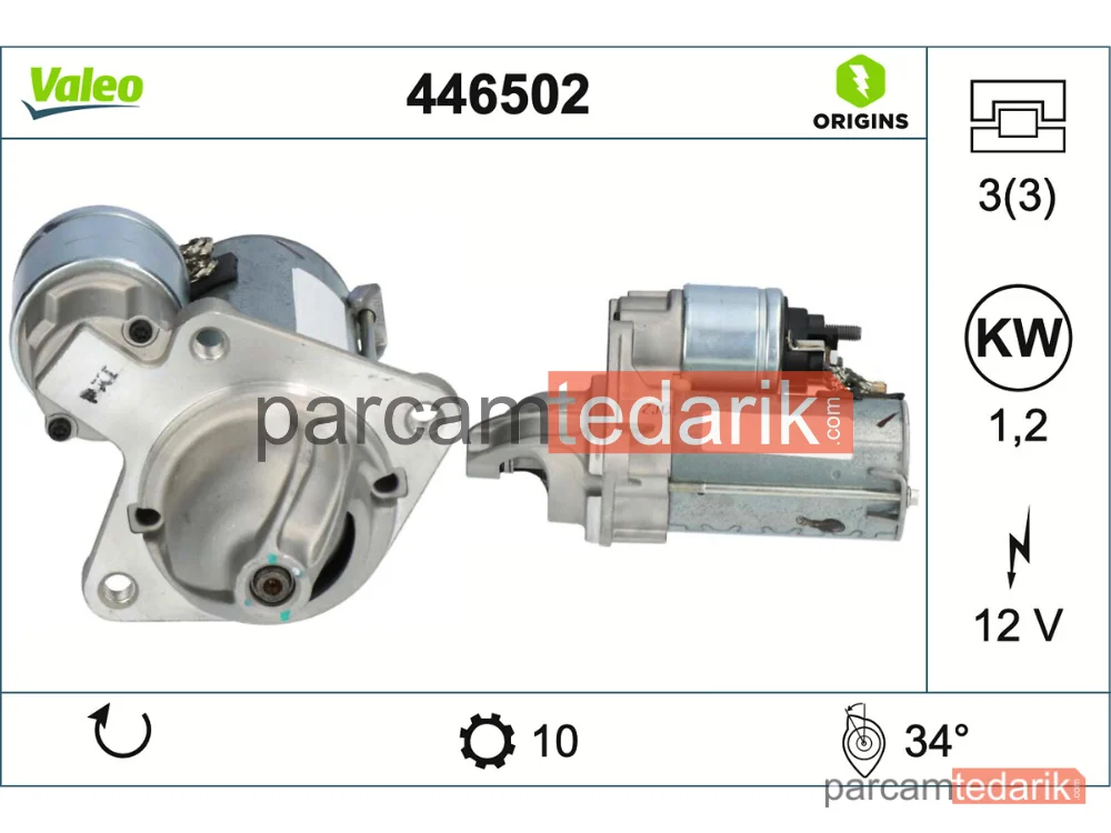 VALEO 446502 | Marş Motoru — Ford B-Max, Ford B-Max Van, Ford C-Max