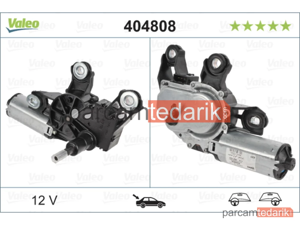 VALEO 404808 | Silecek Motoru — VW Transporter T5 Minibüs/Otobüs, VW Transporter T6 / Caravelle T6 Minibüs/Otobüs, VW Transporter T6 Panelvan/Van
