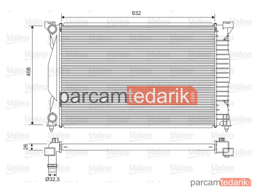734269 | Su Radyatörü — Audi A4 B7, Audi A4 B7 Cabrio, Seat Exeo