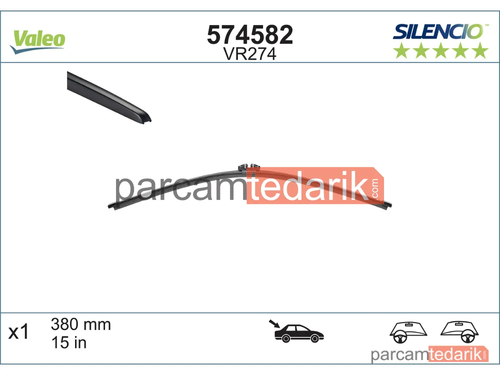 VALEO 574582 | Silecek Süpürgesi — Audi A4 B9 Avant, Audi Q5, Audi A4 Allroad B9